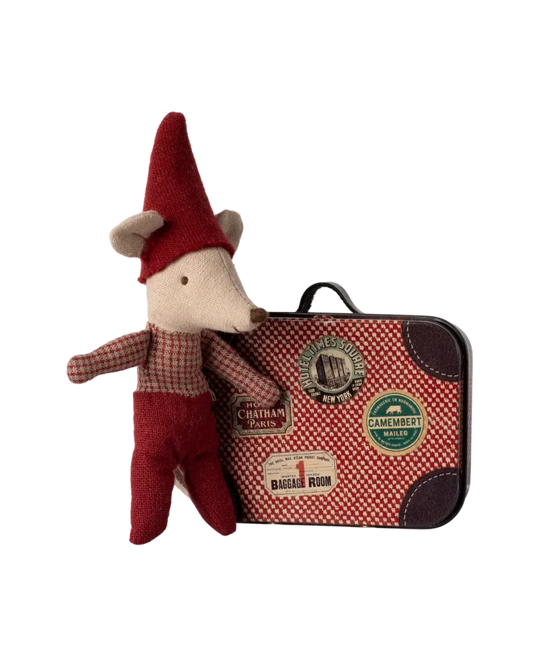 Maileg Christmas Mouse Baby In Suitcase