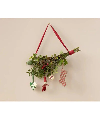 Maileg Christmas Ornament Stocking Checker Red