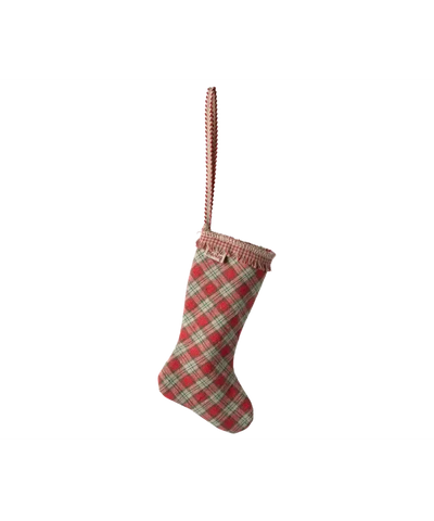 Maileg Christmas Ornament Stocking Checker Red