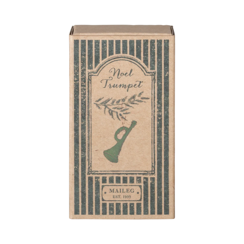 Maileg Christmas Ornament Trumpet Dark Green