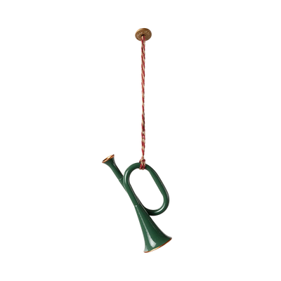 Maileg Christmas Ornament Trumpet Dark Green