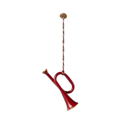 Maileg Christmas Ornament Trumpet Red