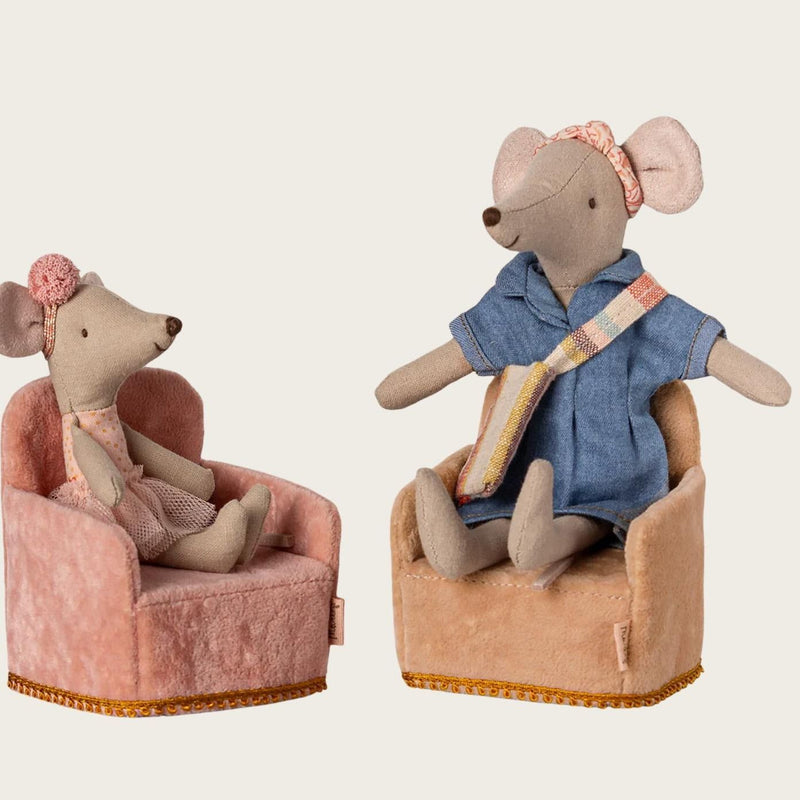 Maileg Folding Chair Mouse Rose - Studio Play