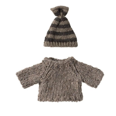 Maileg Knitted Sweater And Hat For Big Brother Mouse - Studio Play