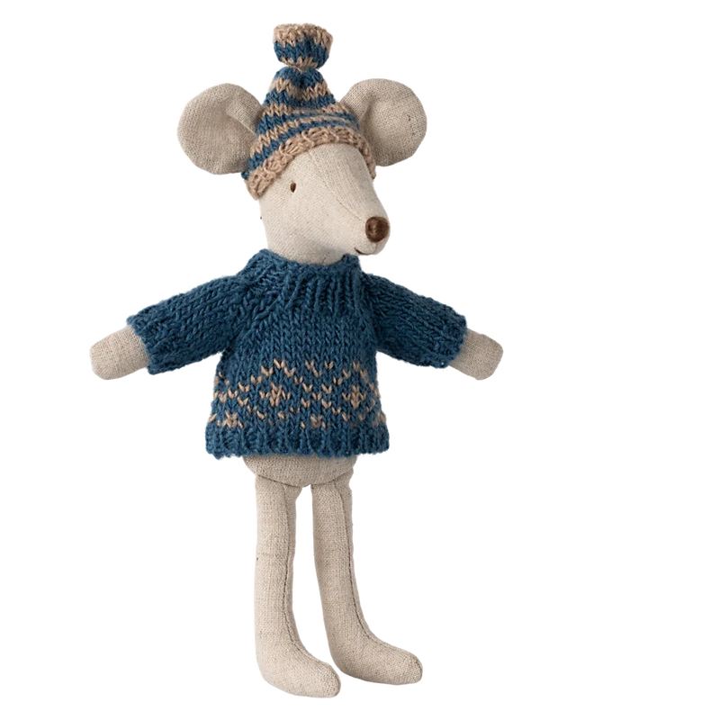 Maileg Knitted Sweater And Hat For Dad Mouse