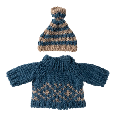 Maileg Knitted Sweater And Hat For Dad Mouse