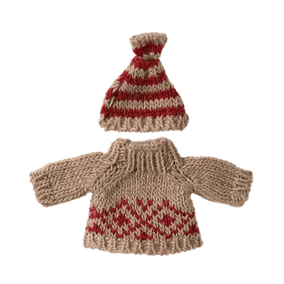 Maileg Knitted Sweater And Hat For Mum Mouse - Studio Play