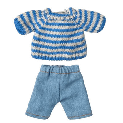 Maileg Knitted Sweater And Pants Big Brother Mouse - Studio Play