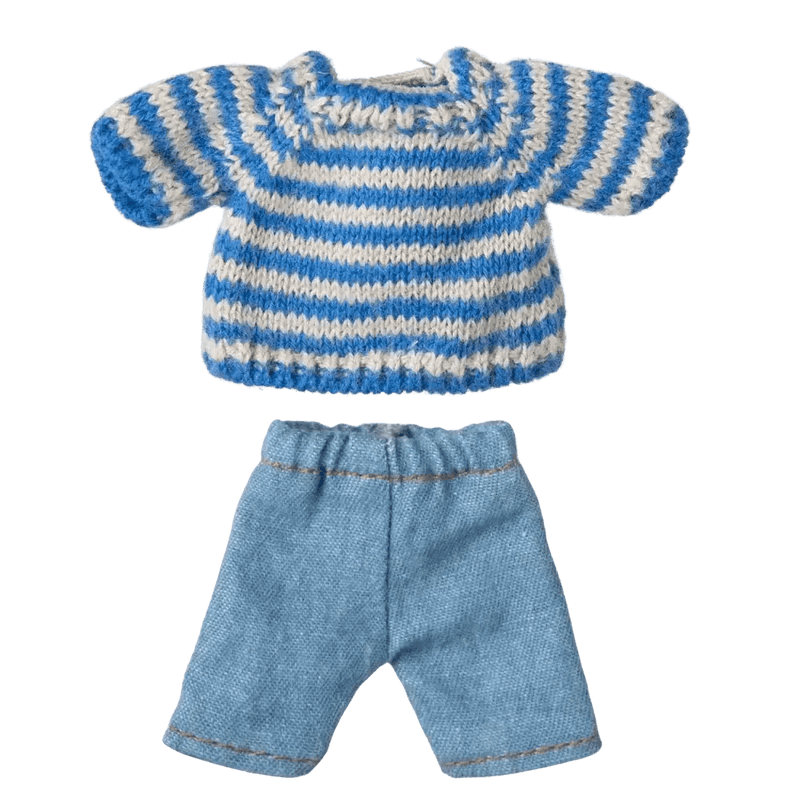 Maileg Knitted Sweater And Pants Big Brother Mouse - Studio Play