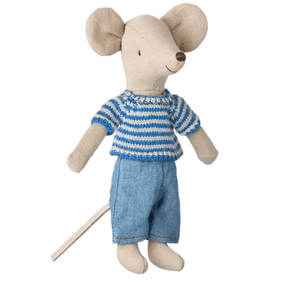 Maileg Knitted Sweater And Pants Big Brother Mouse - Studio Play