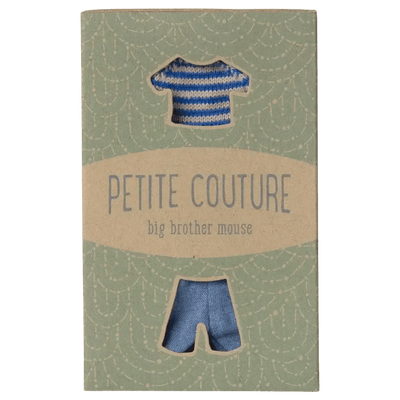 Maileg Knitted Sweater And Pants Big Brother Mouse - Studio Play