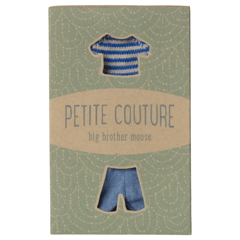 Maileg Knitted Sweater And Pants Big Brother Mouse - Studio Play
