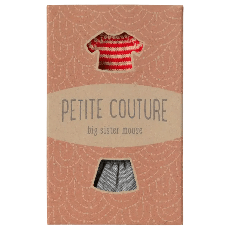 Maileg Knitted Sweater And Skirt Big Sister Mouse - Studio Play