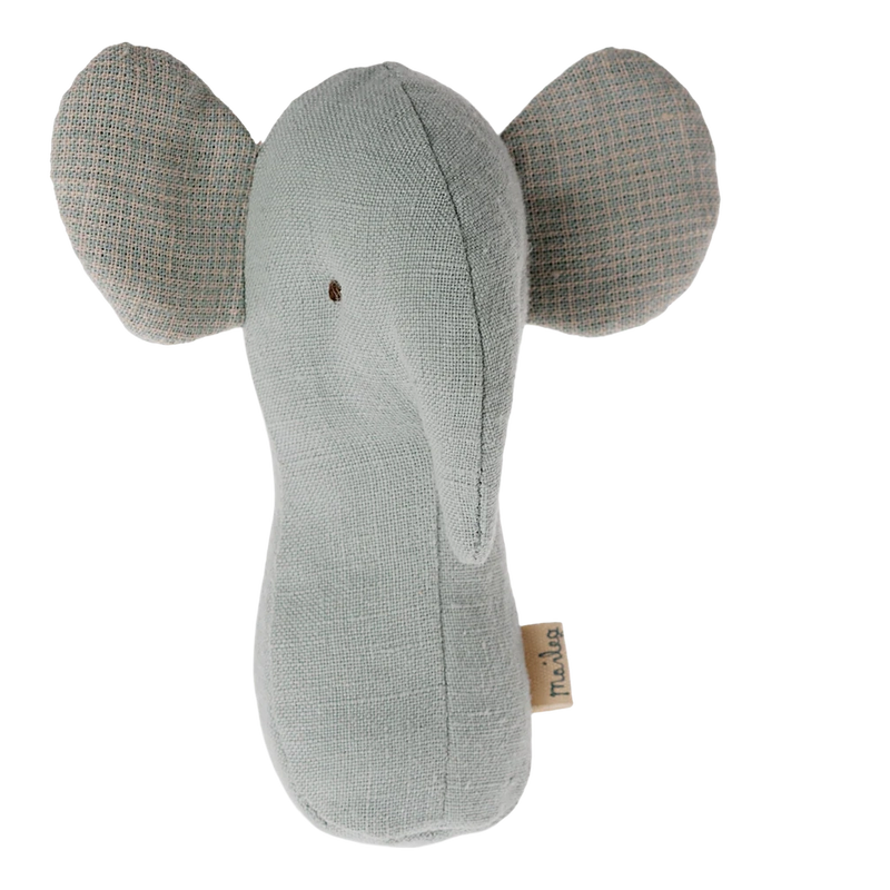 Maileg Lullaby Friends Elephant Rattle Light Dusty Blue