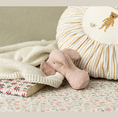 Maileg Lullaby Friends Elephant Rattle Rose