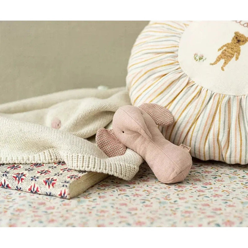 Maileg Lullaby Friends Elephant Rattle Rose - Studio Play