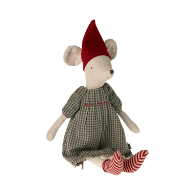 Maileg Medium Christmas Mouse Medium Girl - Studio Play