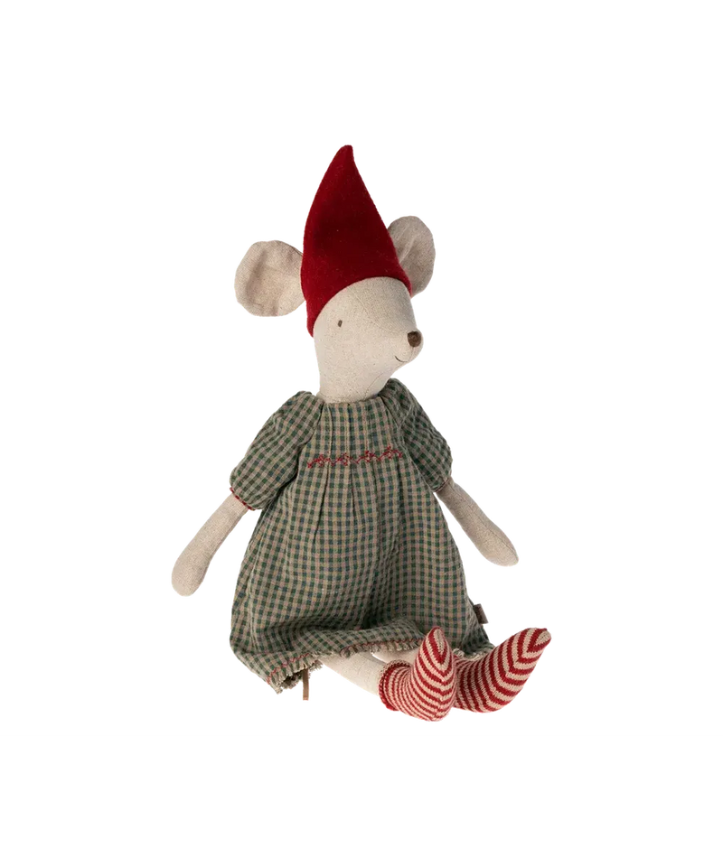 Maileg Medium Christmas Mouse Medium Girl