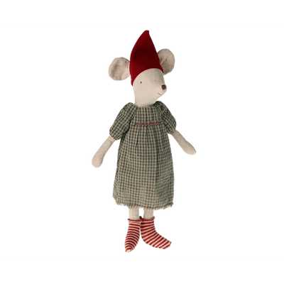 Maileg Medium Christmas Mouse Medium Girl - Studio Play