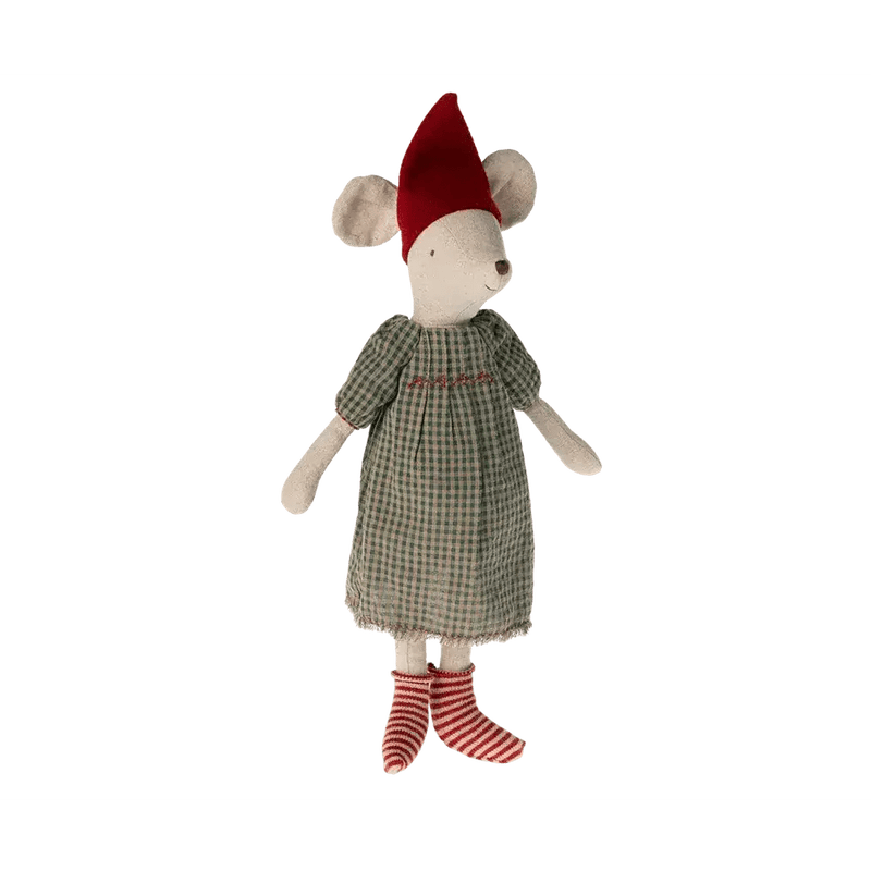 Maileg Medium Christmas Mouse Medium Girl - Studio Play