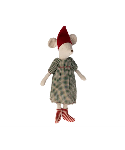 Maileg Medium Christmas Mouse Medium Girl
