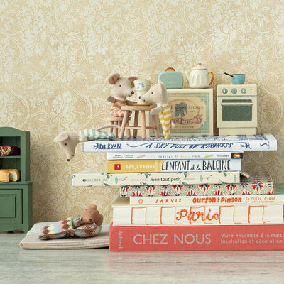 Maileg Miniature Corner Cabinet Mouse Dark green
