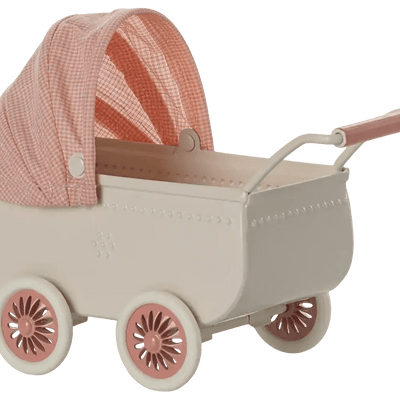 Maileg Pram Mouse Coral - Studio Play