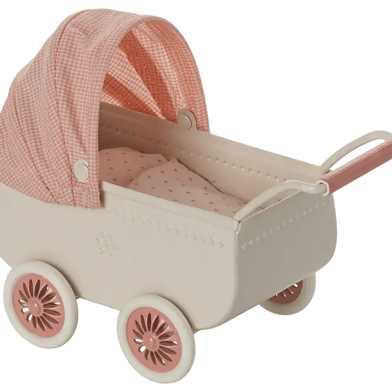 Maileg Pram Mouse Coral - Studio Play