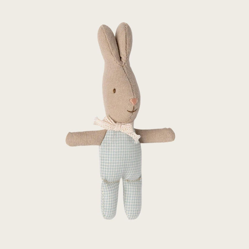 Maileg Rabbit MY Check Blue - Studio Play