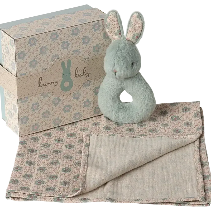 Maileg Rabbit Rattle Set Mint