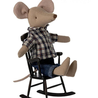 Maileg Rocking Chair, Mouse Anthracite - Studio Play