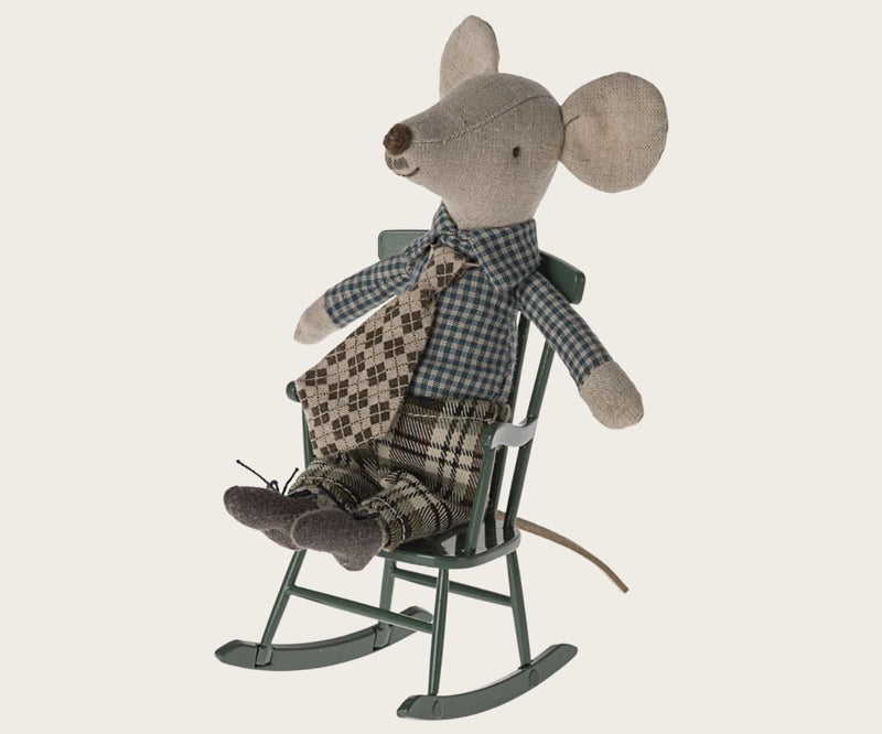 Maileg Rocking Chair, Mouse Dark Green