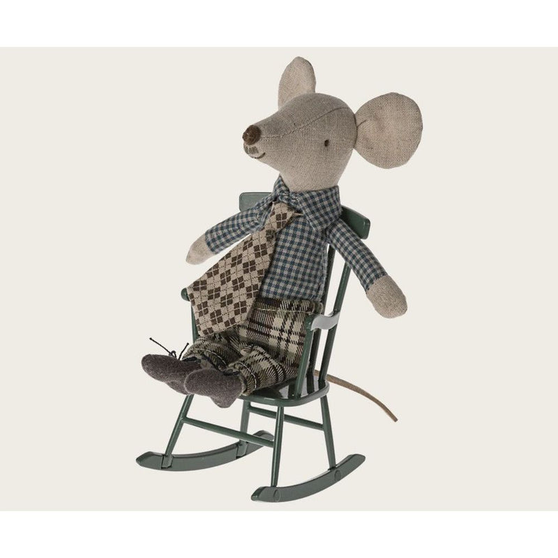 Maileg Rocking Chair, Mouse Dark Green