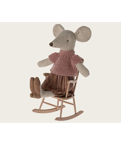 Maileg Rocking Chair, Mouse Dark Powder