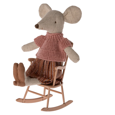 Maileg Rocking Chair, Mouse Dark Powder