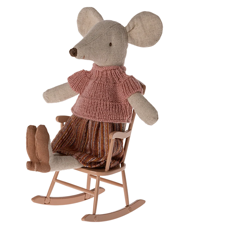 Maileg Rocking Chair, Mouse Dark Powder
