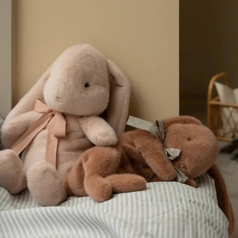 Maileg Sleeping Bunny Plush Small Soft Brown - Studio Play