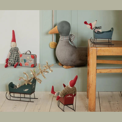 Maileg Sleigh, Mouse Green