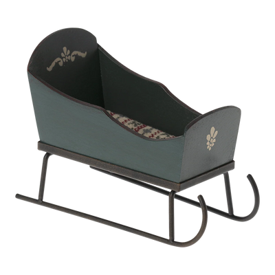 Maileg Sleigh, Mouse Green