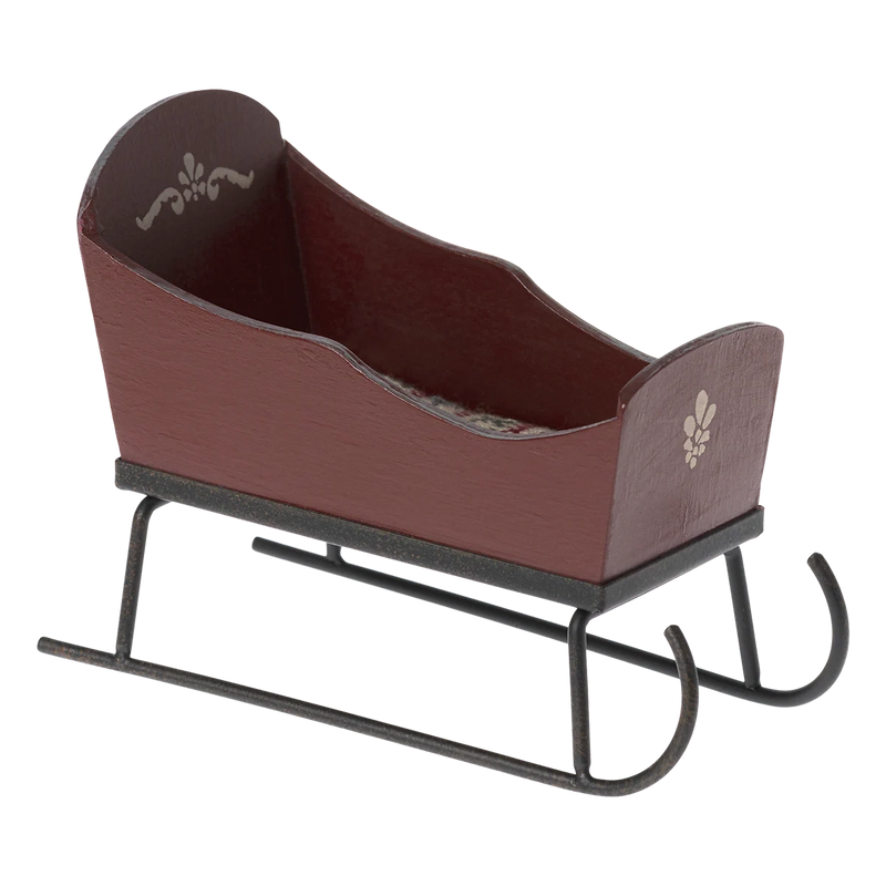 Maileg Sleigh, Mouse Red