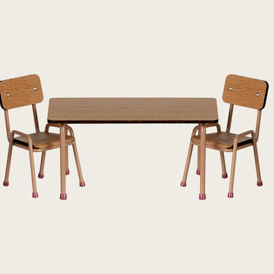 Maileg Table and Chair Set, Mouse Dark - Studio Play