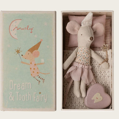 Maileg Tooth Fairy Mouse Little Sister In Matchbox