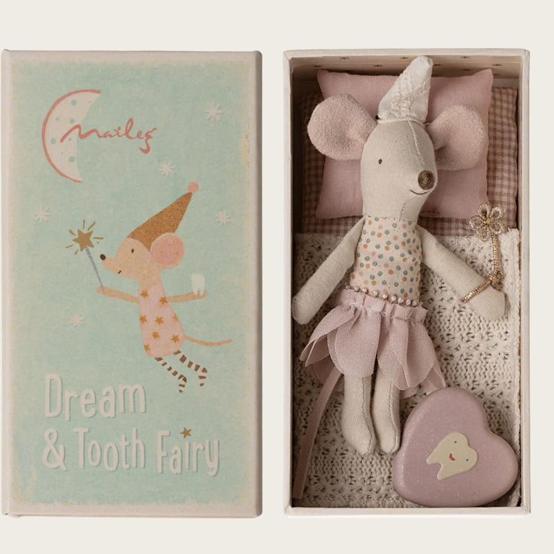 Maileg Tooth Fairy Mouse Little Sister In Matchbox
