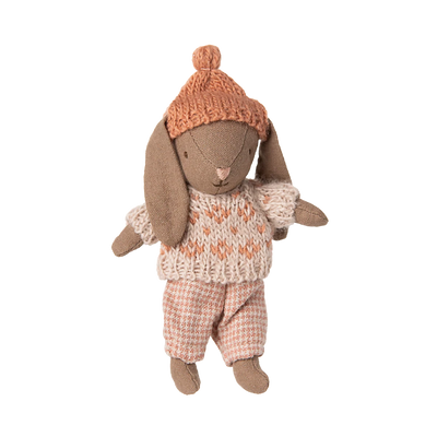 Maileg Winter Bunny Micro Brown Rose