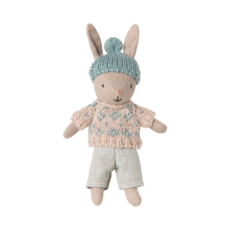 Maileg Winter Rabbit Micro Sand Mint