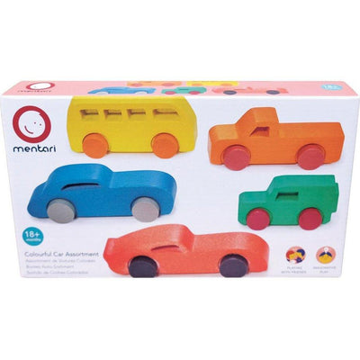 Mentari Set van 5 houten Auto's