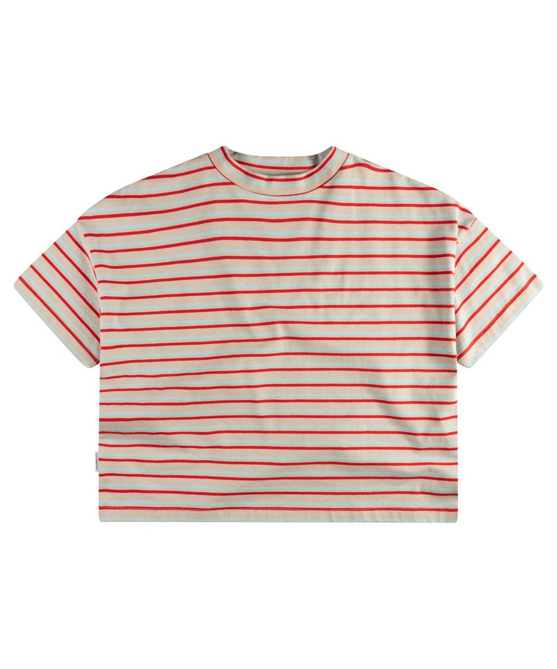 Mingo Boxy T-shirt Cherry Stripe