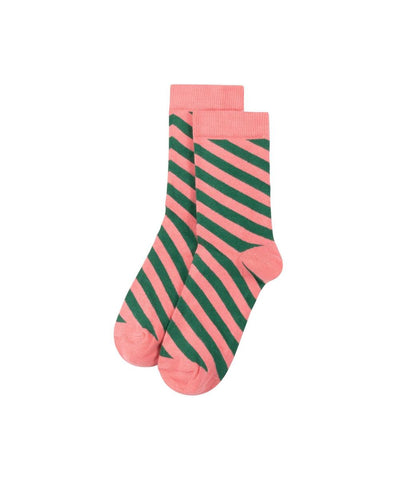Mingo Socks Stripe Strawberry Ultramarine Green