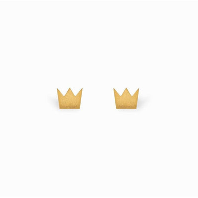 Mini Coquine Crown Golden Earrings - Studio Play