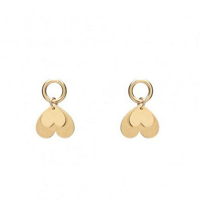 Mini Coquine Love 2 Overlapping Hearts Golden Earrings - Studio Play